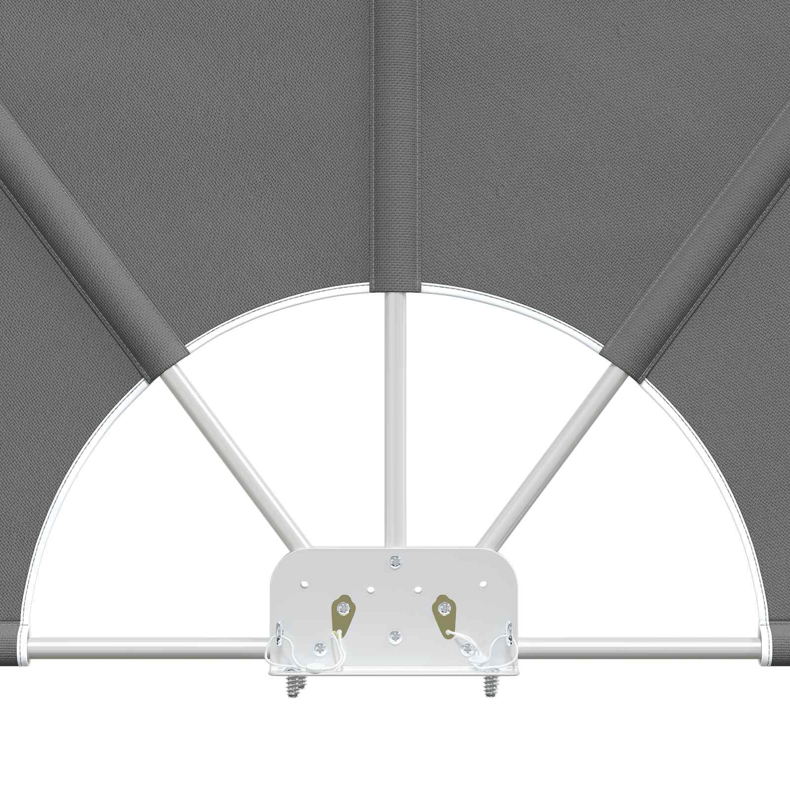 Balkon Afskærmning 240 x 160 cm Polyester Rektangulær Lysegrå