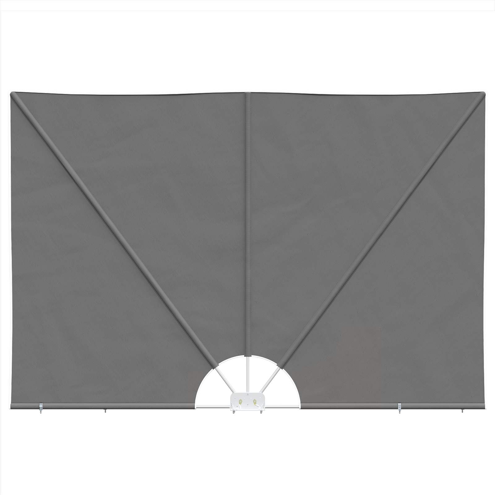 Balkon Afskærmning 240 x 160 cm Polyester Rektangulær Lysegrå