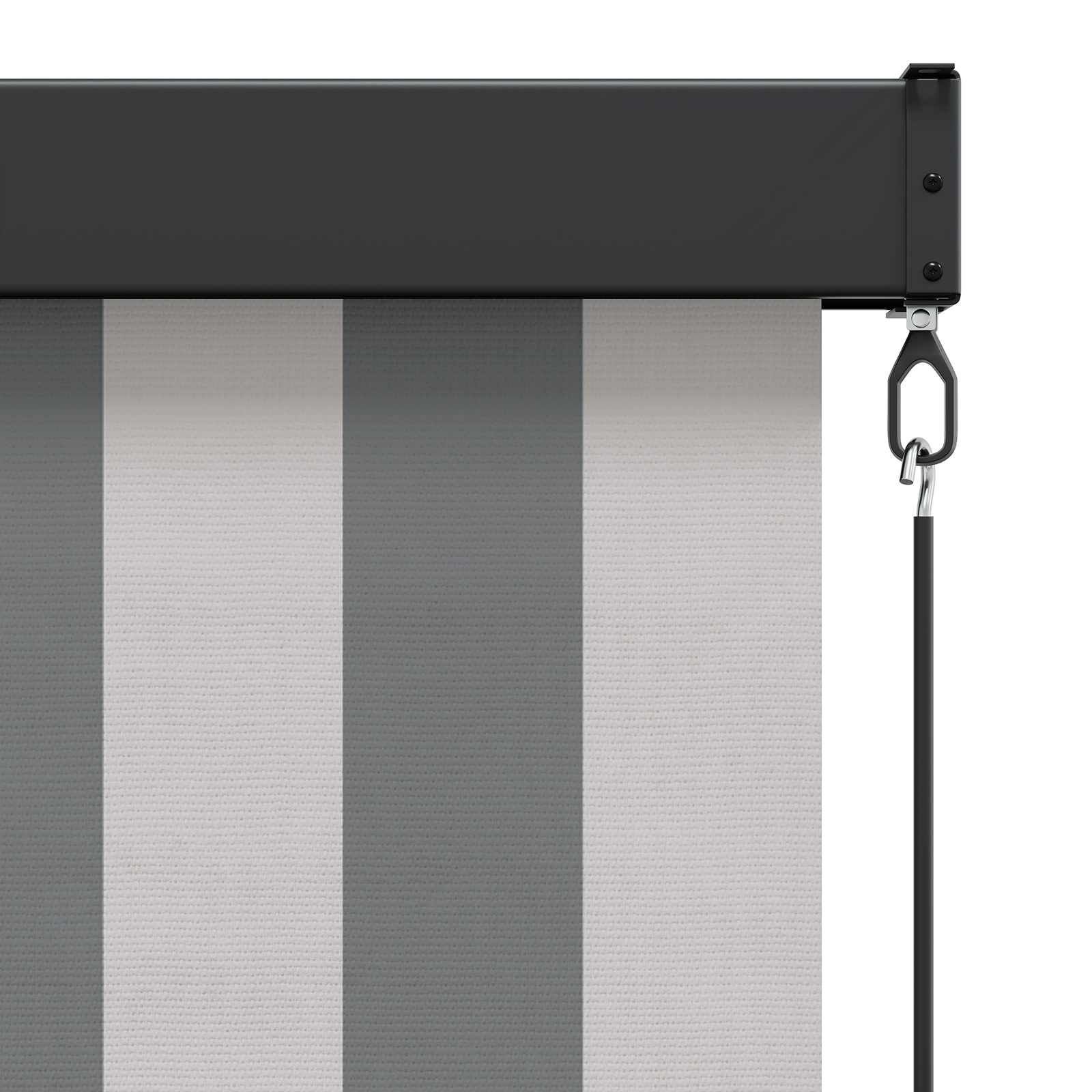 Rullegardin Anthracit og hvid 100 x 250 cm Stof og Aluminium