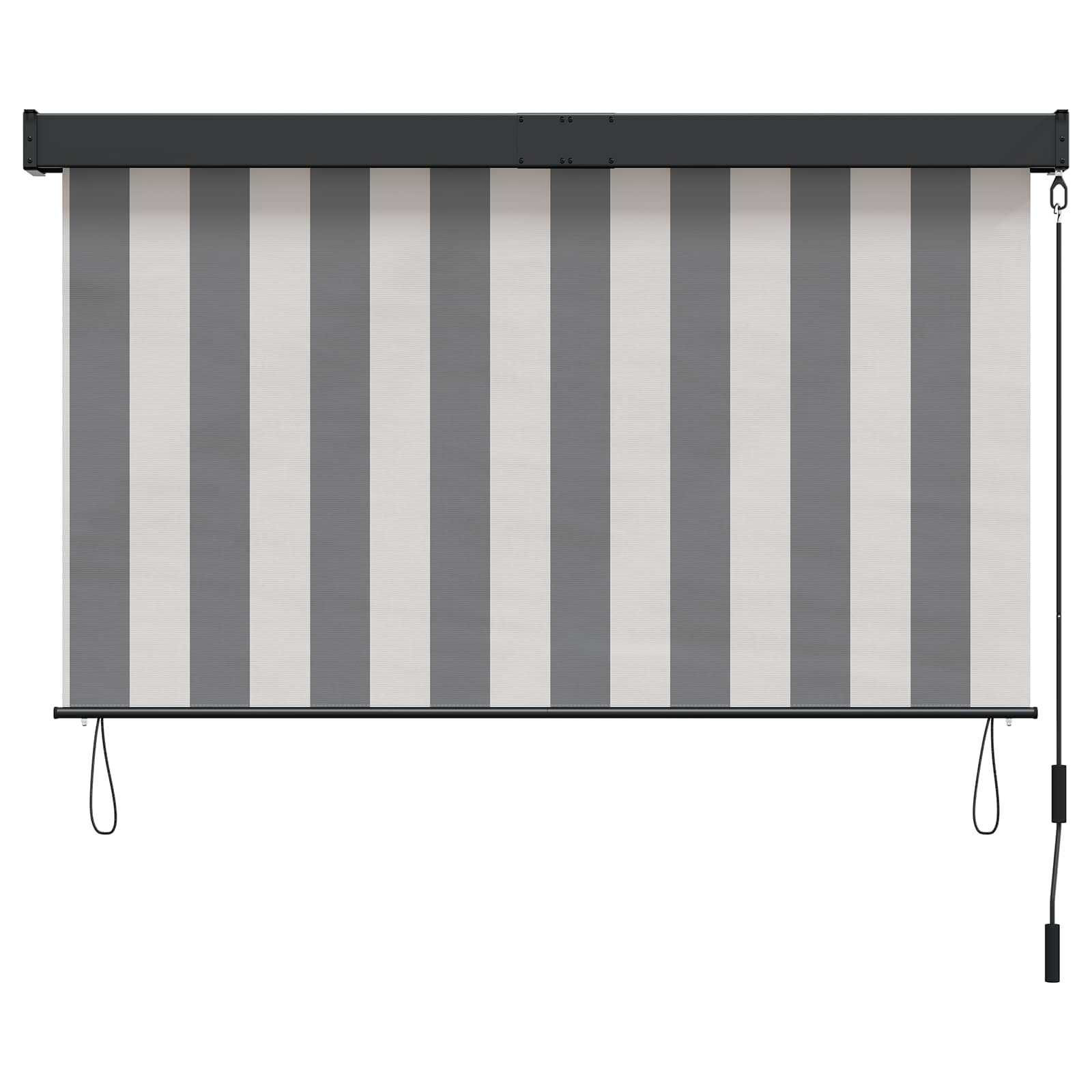 Rullegardin Anthracit og hvid 100 x 250 cm Stof og Aluminium