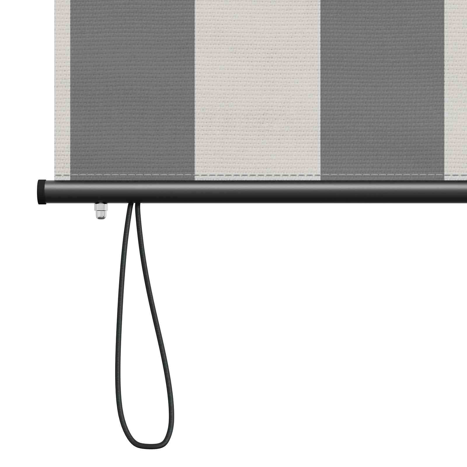 Rullegardin Anthracit og hvid 120 x 250 cm Stof og Aluminium