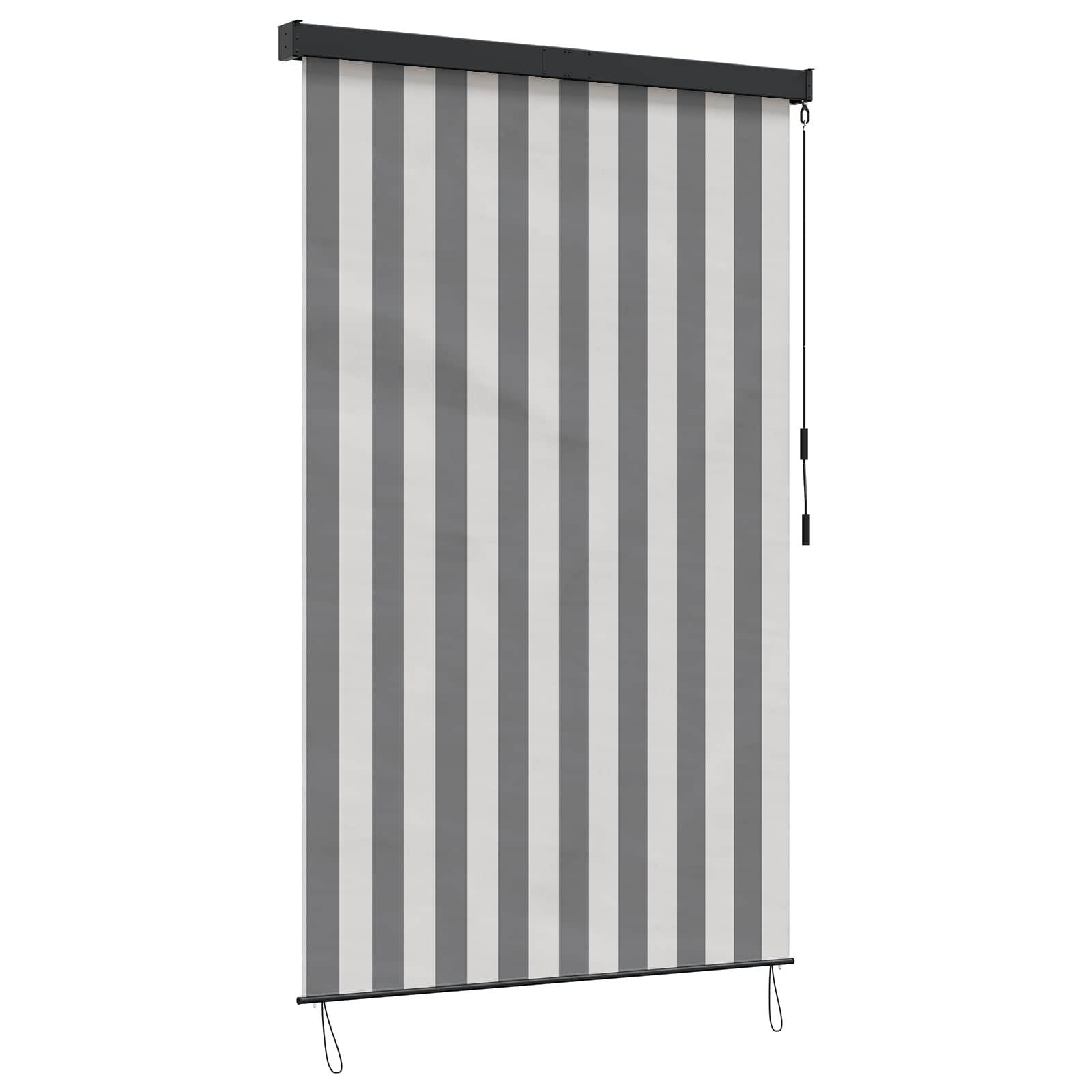 Rullegardin Anthracit og hvid 120 x 250 cm Stof og Aluminium