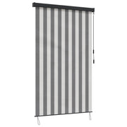 Rullegardin Anthracit og hvid 120 x 250 cm Stof og Aluminium
