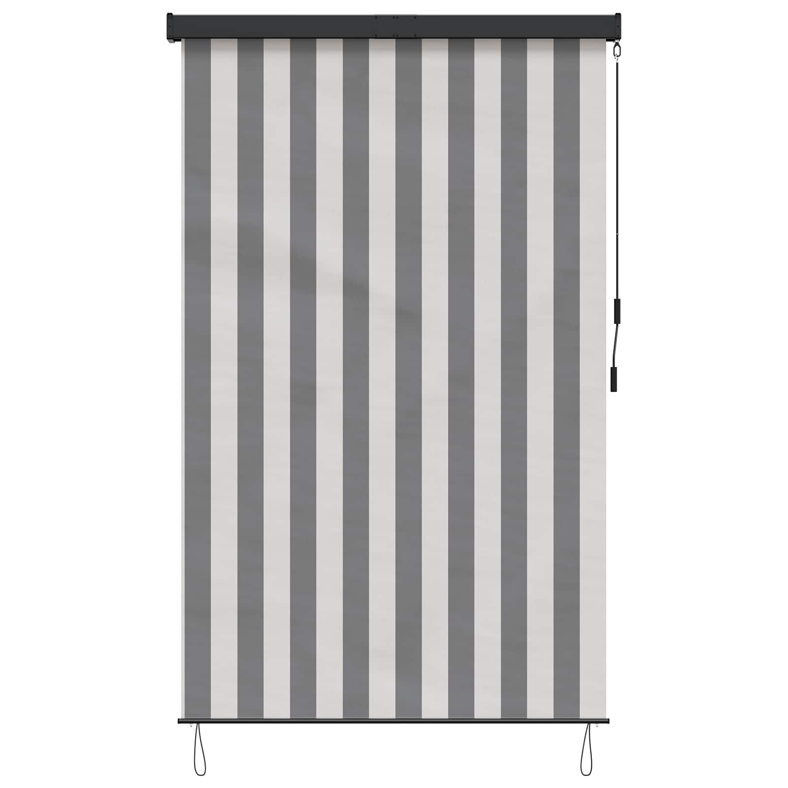 Rullegardin Anthracit og hvid 120 x 250 cm Stof og Aluminium