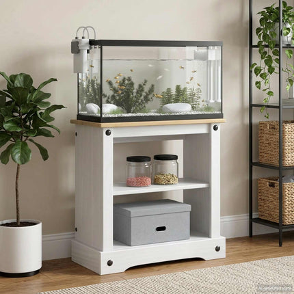 Akvarium stand CORONA Hvid og brun 60,5 x 30 x 60 cm