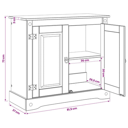 Akvarium stand Corona Hvid og brun 81,5 x 37 x 73 cm