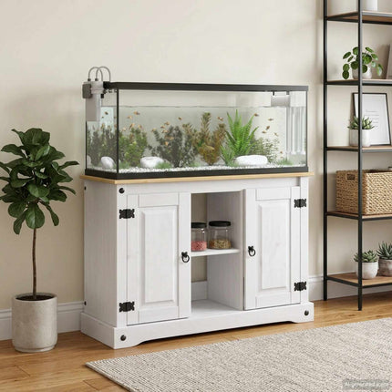 Akvarium stand Corona Hvid og brun 101,5 x 37 x 73 cm