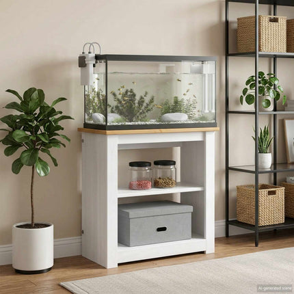 Akvarium stand PANAMA Hvid og brun 60 x 30 x 60 cm