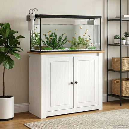 Akvarium stand PANAMA Hvid og brun 81 x 36 x 73 cm