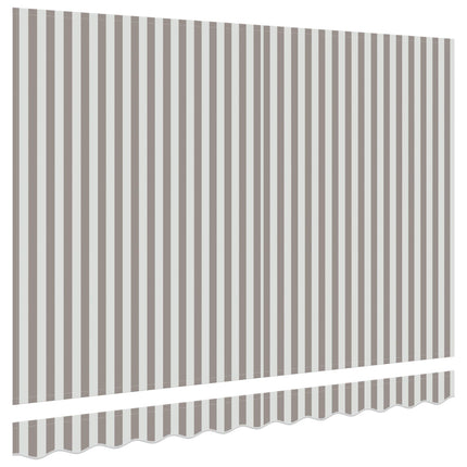 Reservedug til markise Lys Grå og Hvid 4 x 2 m Polyester