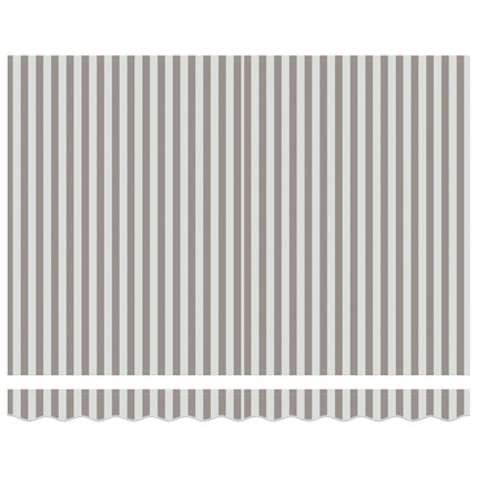 Reservedug til markise Lys Grå og Hvid 3,5 x 2,5 m Polyester