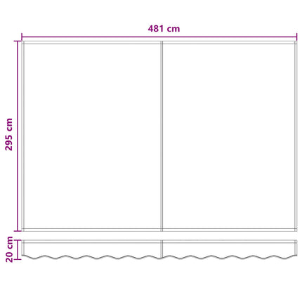 Reservedug til markise Sandfarvet 481 x 295 cm Polyester
