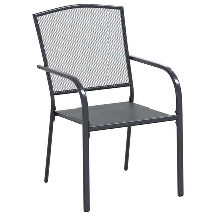 Have Spisebordssæt 9 pcs Antracit 212 x 90 x 76 cm Mesh og stål