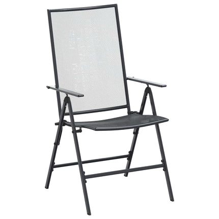 Have Spisebordssæt 9 pcs Antracit 212 x 90 x 76 cm Mesh og Stål