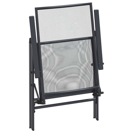 Have Spisebordssæt 9 pcs Antracit 212 x 90 x 76 cm Mesh og Stål