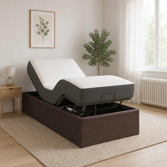 Elektrisk Justerbar Sengetramme Brun 200 x 100 x 33,5 cm Stål