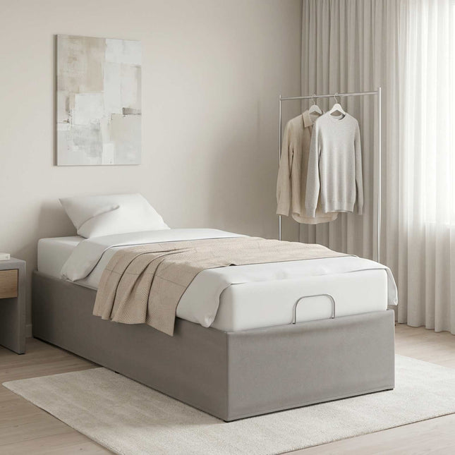 Elektrisk Justerbar Sengetramme Lysegrå 200 x 100 x 33,5 cm