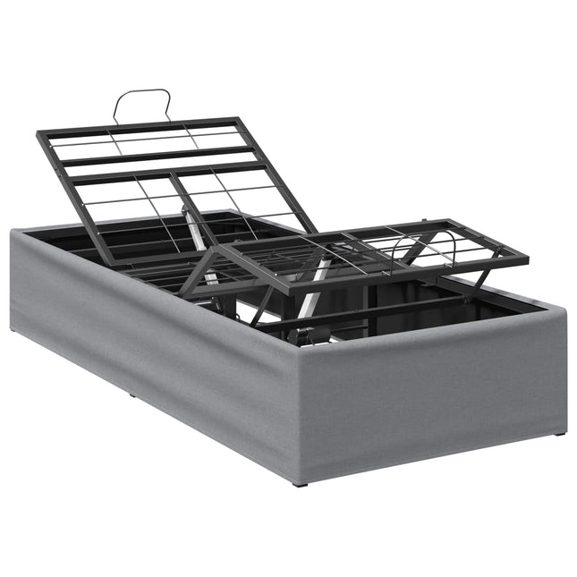 Elektrisk Justerbar Sengetramme Lysegrå 200 x 90 x 33,5 cm Stål