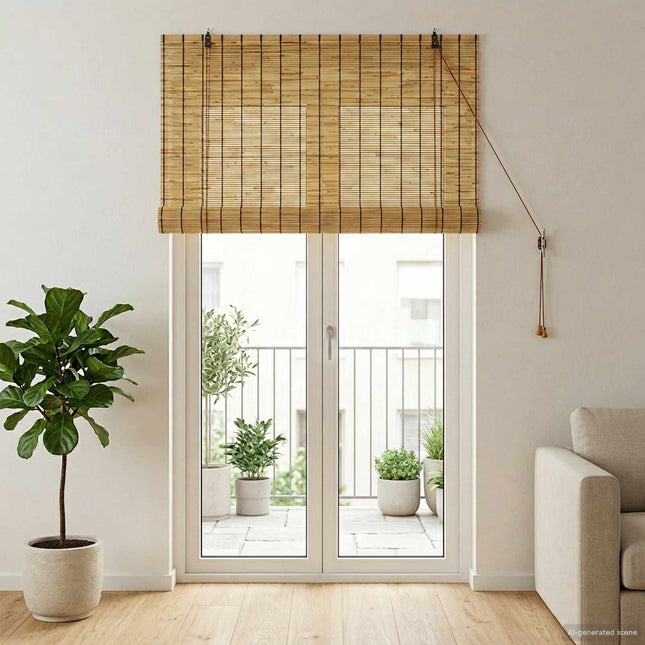 Rullegardin Naturfarvet 120 x 220 cm Rør