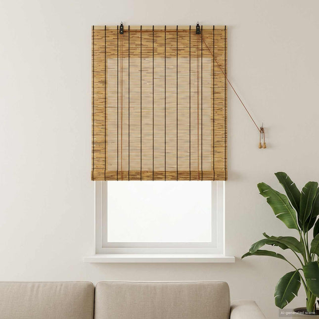 Rullegardin Brun 60 x 160 cm Rør
