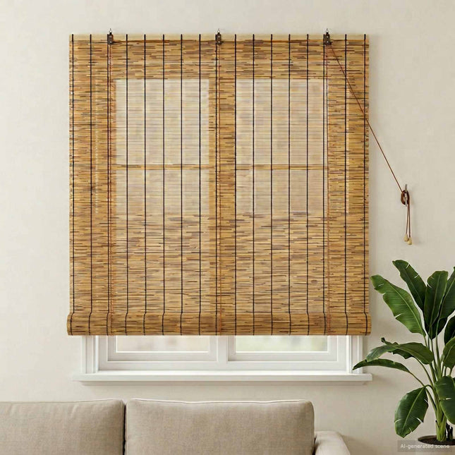 Rullegardin Brun 140 x 160 cm Rør