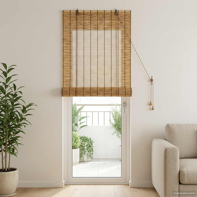 Rullegardin Brun 80 x 220 cm Rør