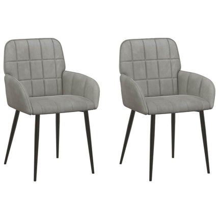 Spisestole 2 pcs Velour (V) Lysegrå 56,5 x 50 x 86 cm
