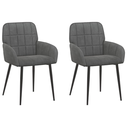 Spisestole 2 pcs Velour (V) Mørkegrå 56,5 x 50 x 86 cm
