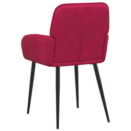 Spisestole 2 pcs Velour (V) Vinrød 56,5 x 50 x 86 cm