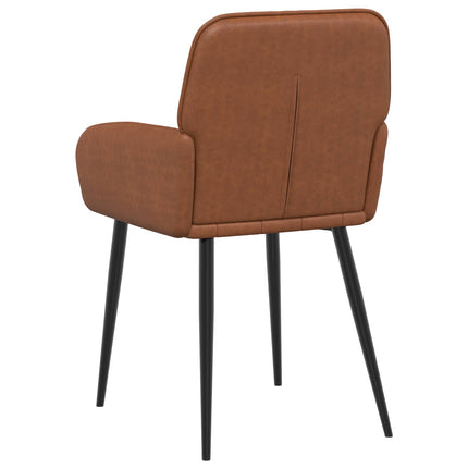 Spisestole 2 stk. Kunstlæder Brun 57 x 50 x 85 cm