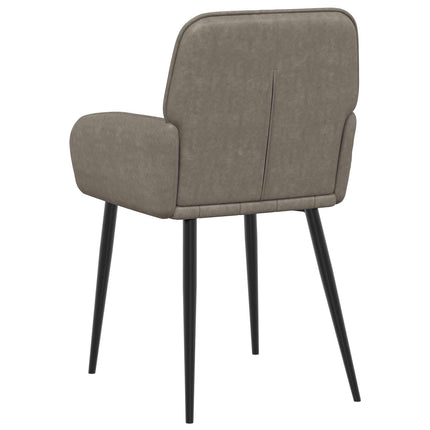 Spisestole 2 stk. Kunstlæder Grå 56,5 x 50 x 85 cm