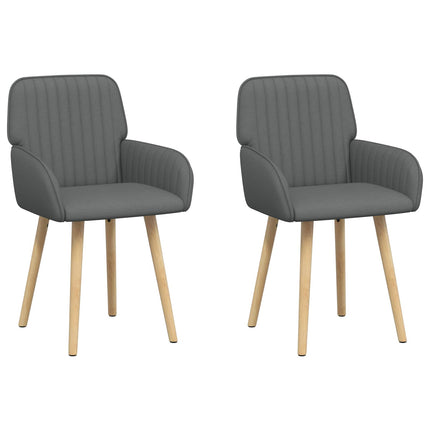 Spisestole 2 pcs Stof Mørkegrå 56,5 x 50 x 87,5 cm