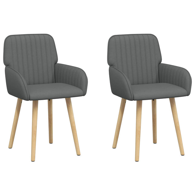 Spisestole 2 pcs Stof Mørkegrå 56,5 x 50 x 87,5 cm