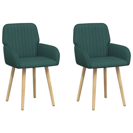 Spisestole 2 pcs Stof Mørkegrøn 56,5 x 50 x 87,5 cm