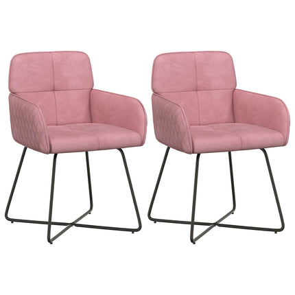 Spisestole 2 pcs Velour (V) Lyserød 59 x 56,5 x 86 cm