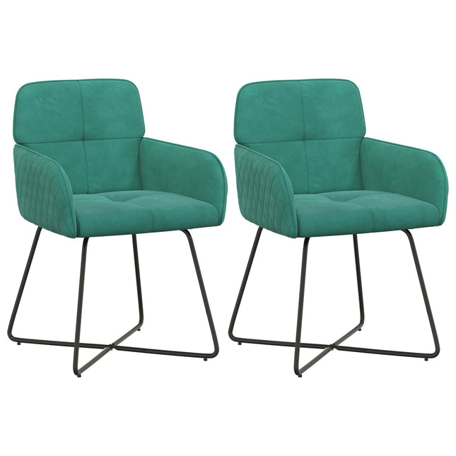 Spisestole 2 pcs Velour (V) Turkis 59 x 56,5 x 86 cm