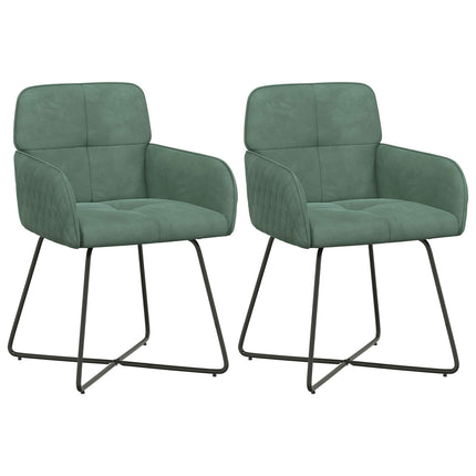 Spisestole 2 pcs Velour (V) Havgrøn 59 x 56,5 x 86 cm