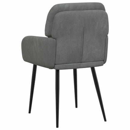 Spisestole 2 stk. Fløjl Mørkegrå 59 x 59,5 x 90 cm