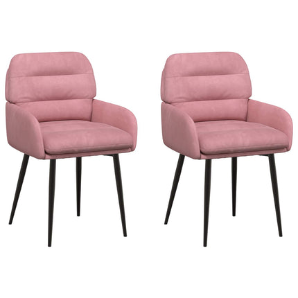 Spisestole 2 pcs Velour (V) Lyserød 59 x 59,5 x 90 cm