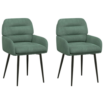 Spisestole 2 pcs Velour (V) Havgrøn 59 x 59,5 x 90 cm
