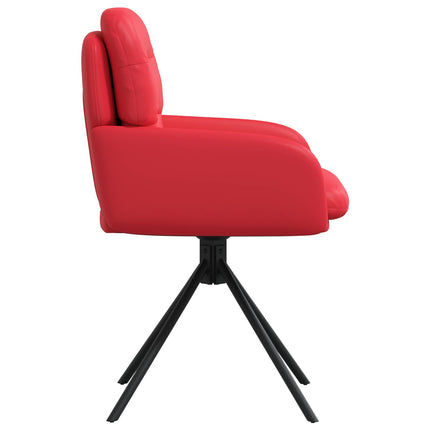 Svingende Spisestole 2 pcs Kunstlæder Rød 59 x 59,5 x 90 cm