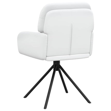 Svingende Spisestole 2 stk. Kunstlæder Hvid 59 x 59,5 x 90 cm
