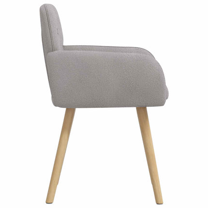 Spisestole 2 pcs Bouclé Lysegrå 59 x 56 x 86 cm