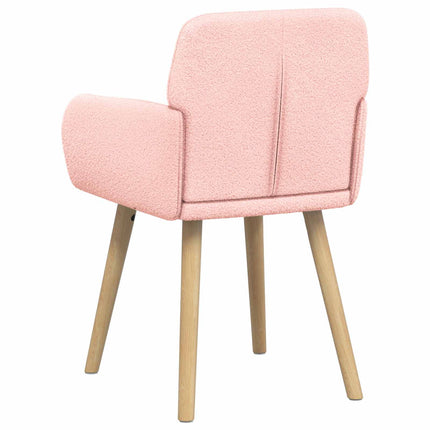 Spisestole 2 stk. Bouclé Lyserød 59 x 57 x 85 cm