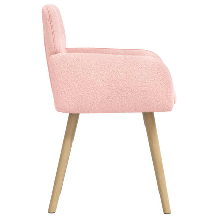Spisestole 2 stk. Bouclé Lyserød 59 x 57 x 85 cm
