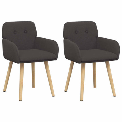 Spisestole 2 pcs Bouclé Mørkegrå 59 x 56 x 86 cm