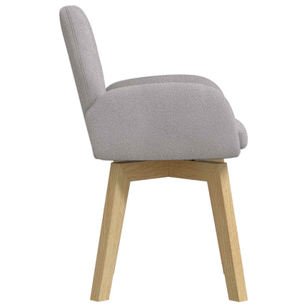Svingende Spisestole 2 stk. Bouclé Lysegrå 54 x 58 x 87 cm