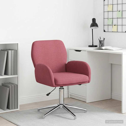 Svingbar skrivebordsstol 54 x 58 x 90 cm Vinrød Stof