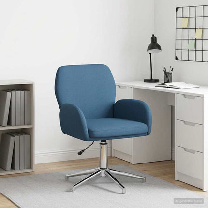 Svingbar skrivebordsstol Stof 54 x 58 x 90 cm Blå