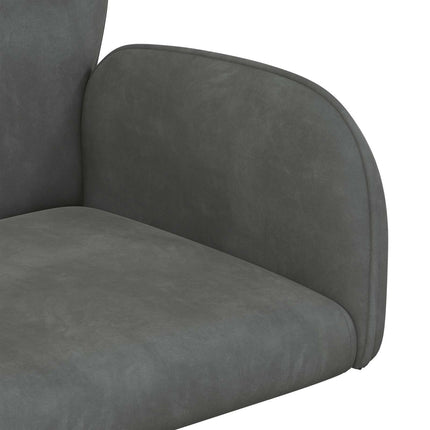 Svingbar skrivebordsstol 54 x 55 x 90 cm Mørkegrå Velour (V)
